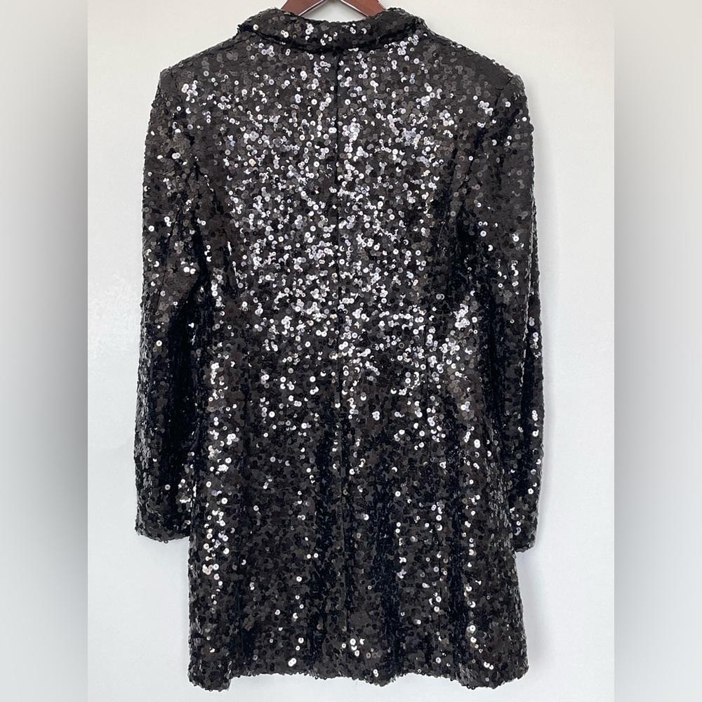 ZARA LONG SEQUINNED BLAZER 9336/556/255/032 - Picture 3 of 9